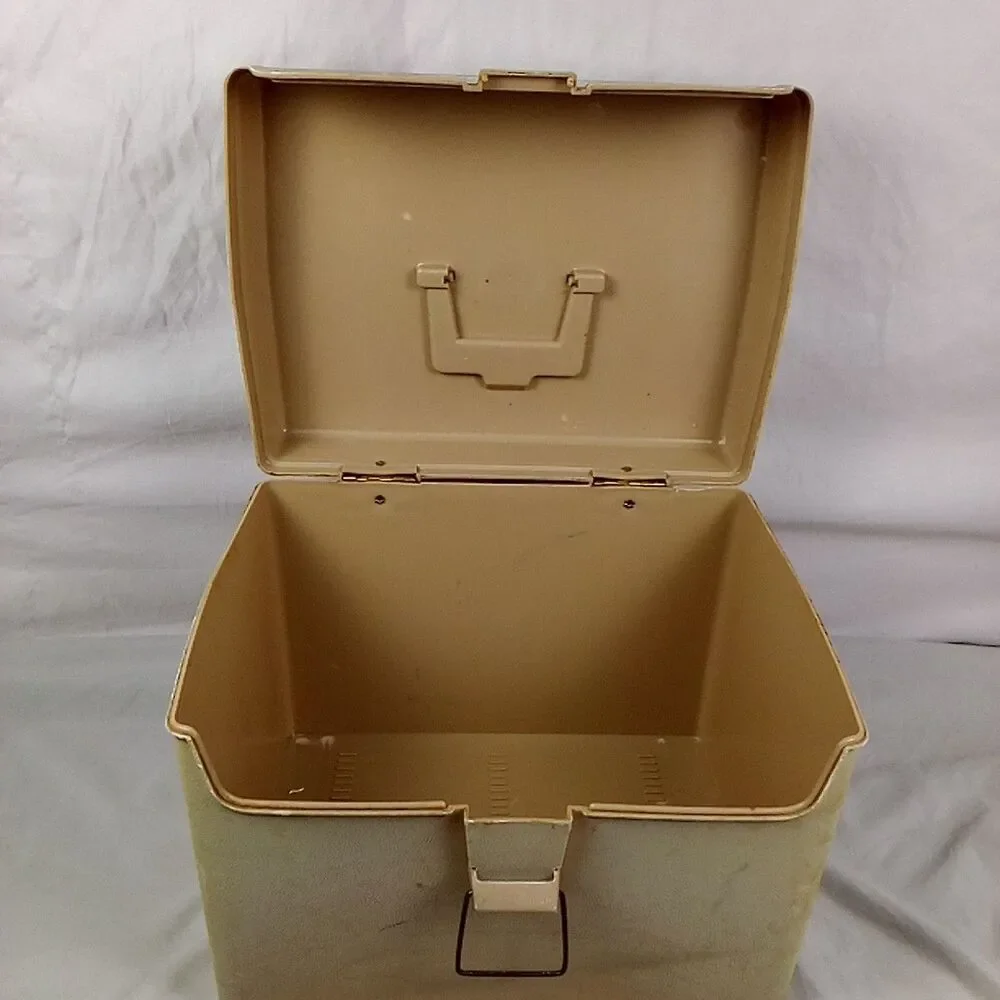Sterling Jumbo Letter File Storage Box Large Vintage Archive Almond Cream Bin